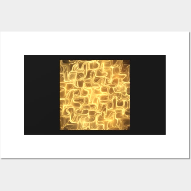 Golden waves Wall Art by krinichnaya